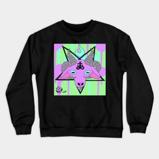 Pastel Goth SataniGoat V 2 Crewneck Sweatshirt